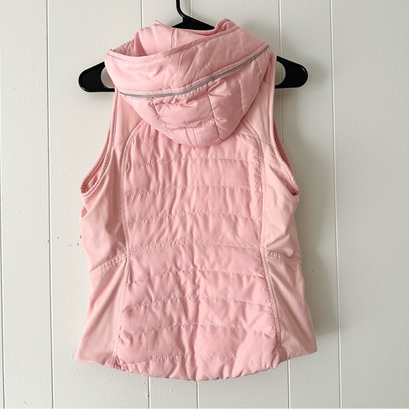 Te Verde pink puffer full zip hooded vest, size xsmall - Picture 5 of 5